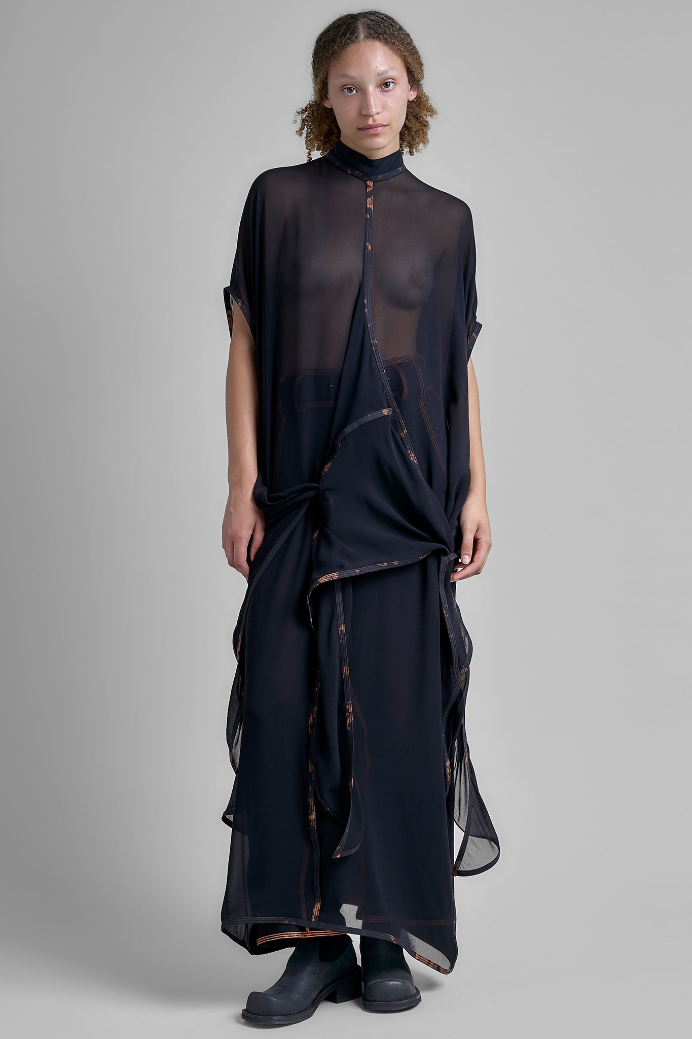 Silk Starfish Dress - Black
