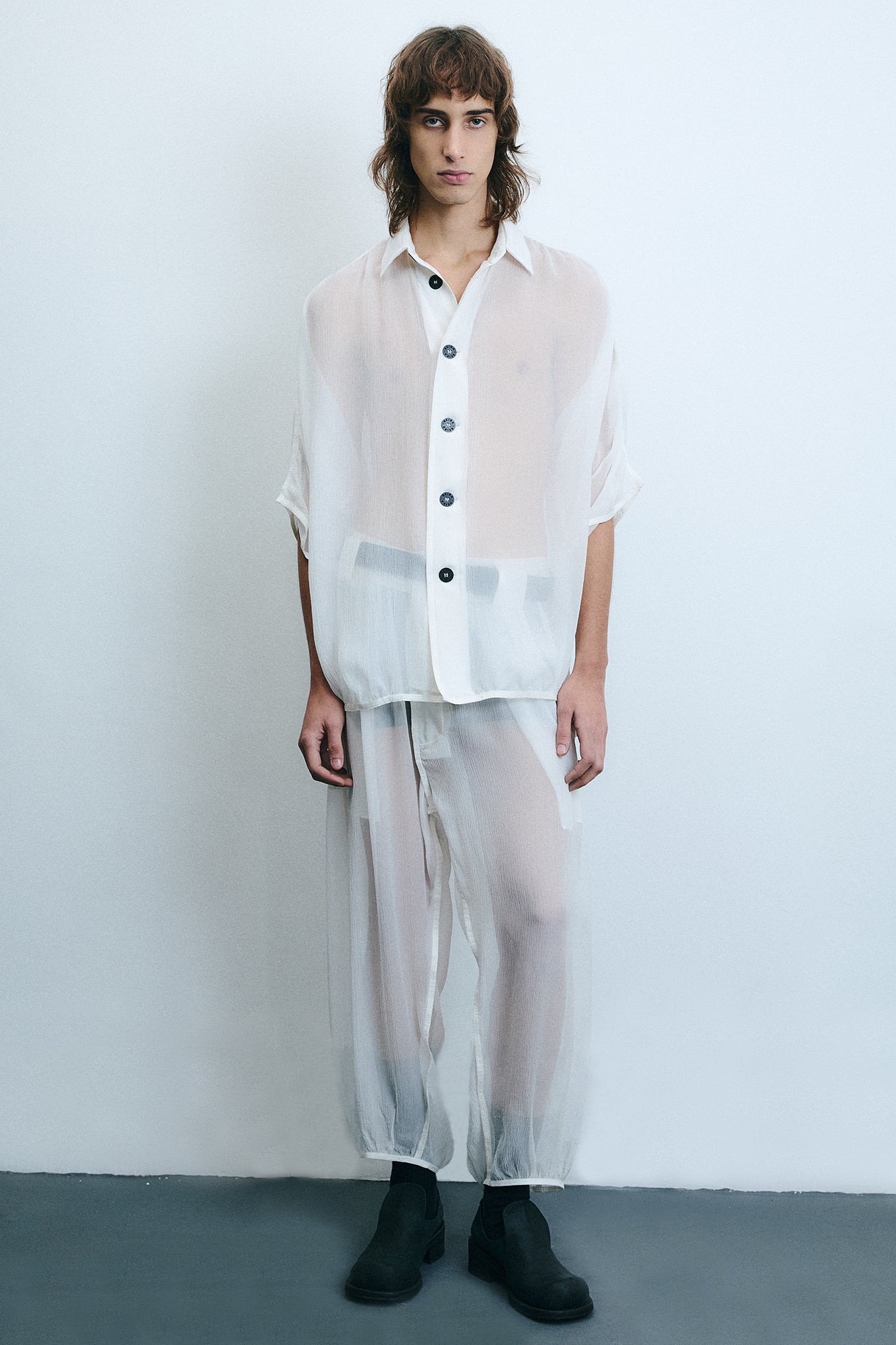 Silk Gathered Balloon Pants - White – BEIRA Global