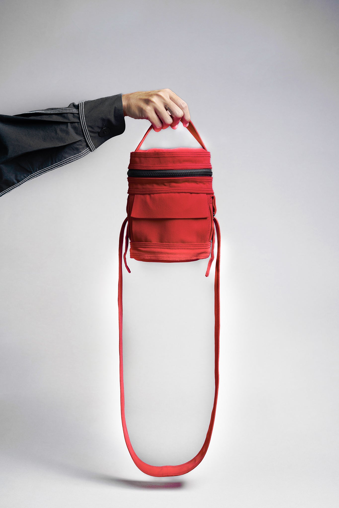 Silk Barrel Bag - Bight Red