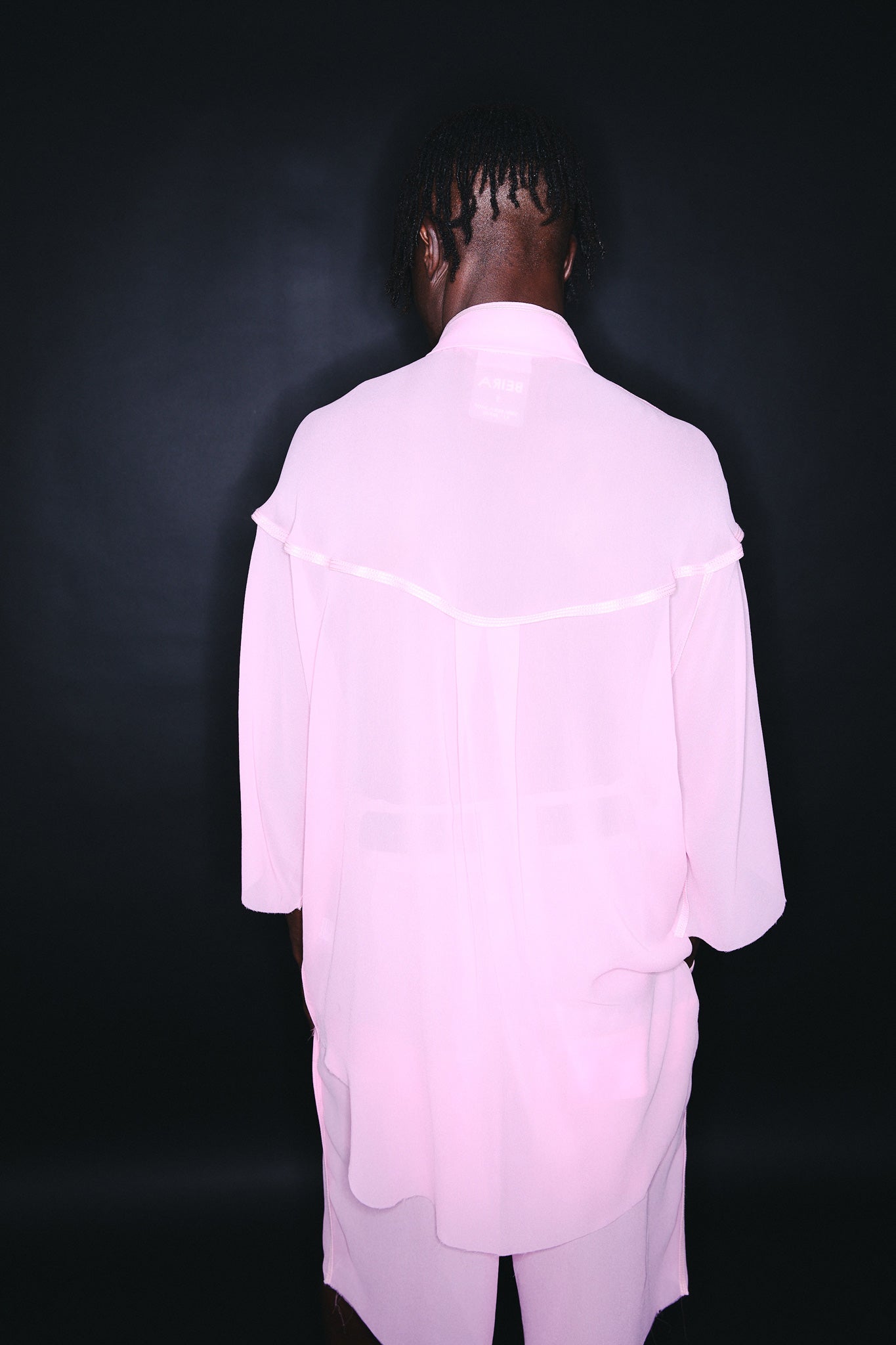 Silk Oversize-Fit Shirt - Pink