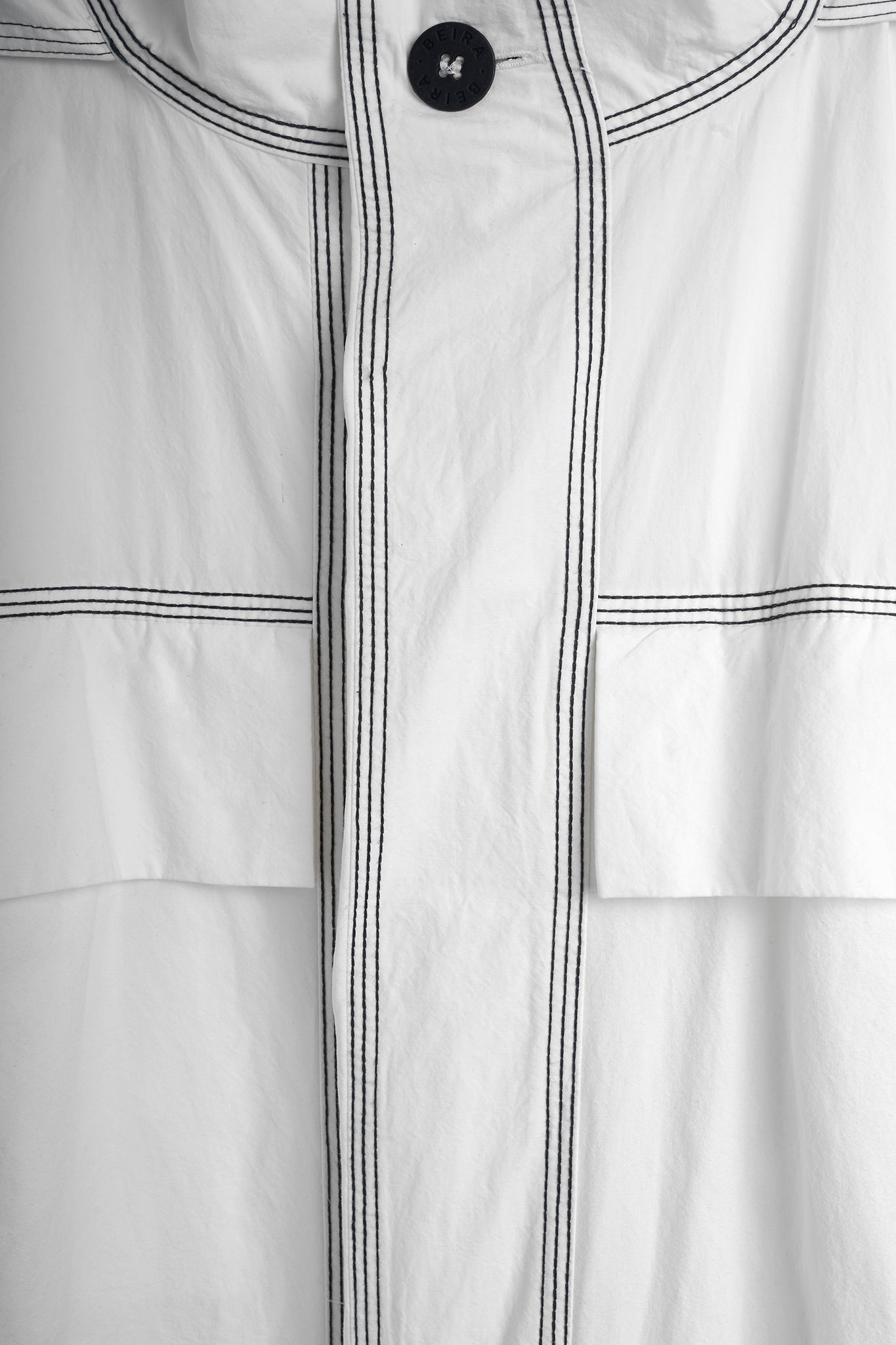 Cotton Six-Pocket Coat - White