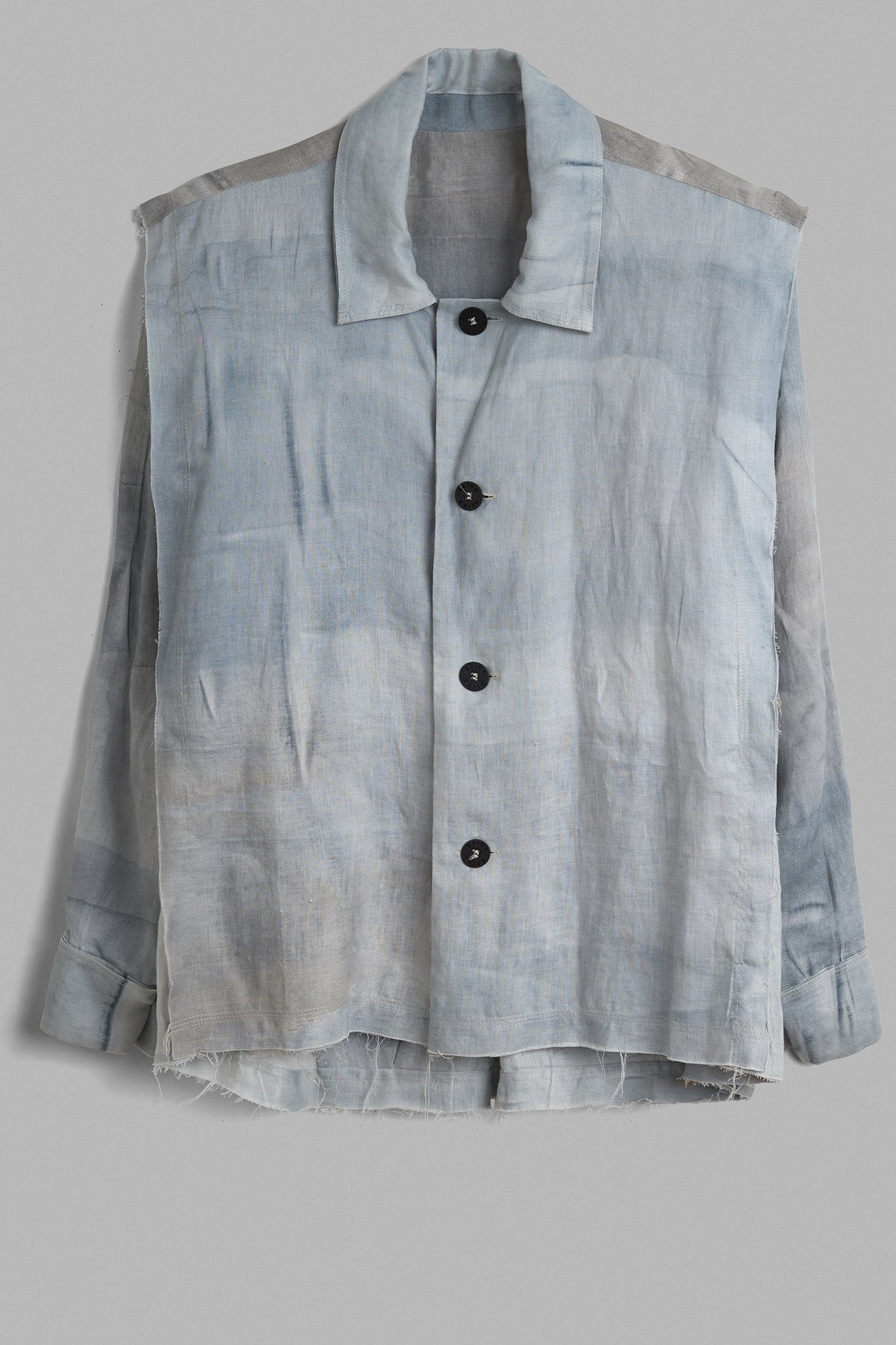 Archive Linen Jacket Raw Finish - Light Blue
