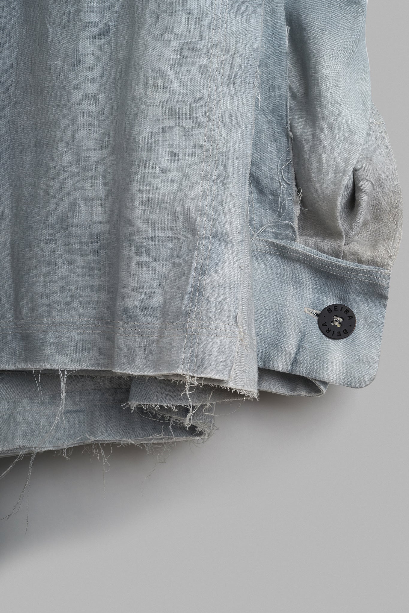 Archive Linen Jacket Raw Finish - Light Blue
