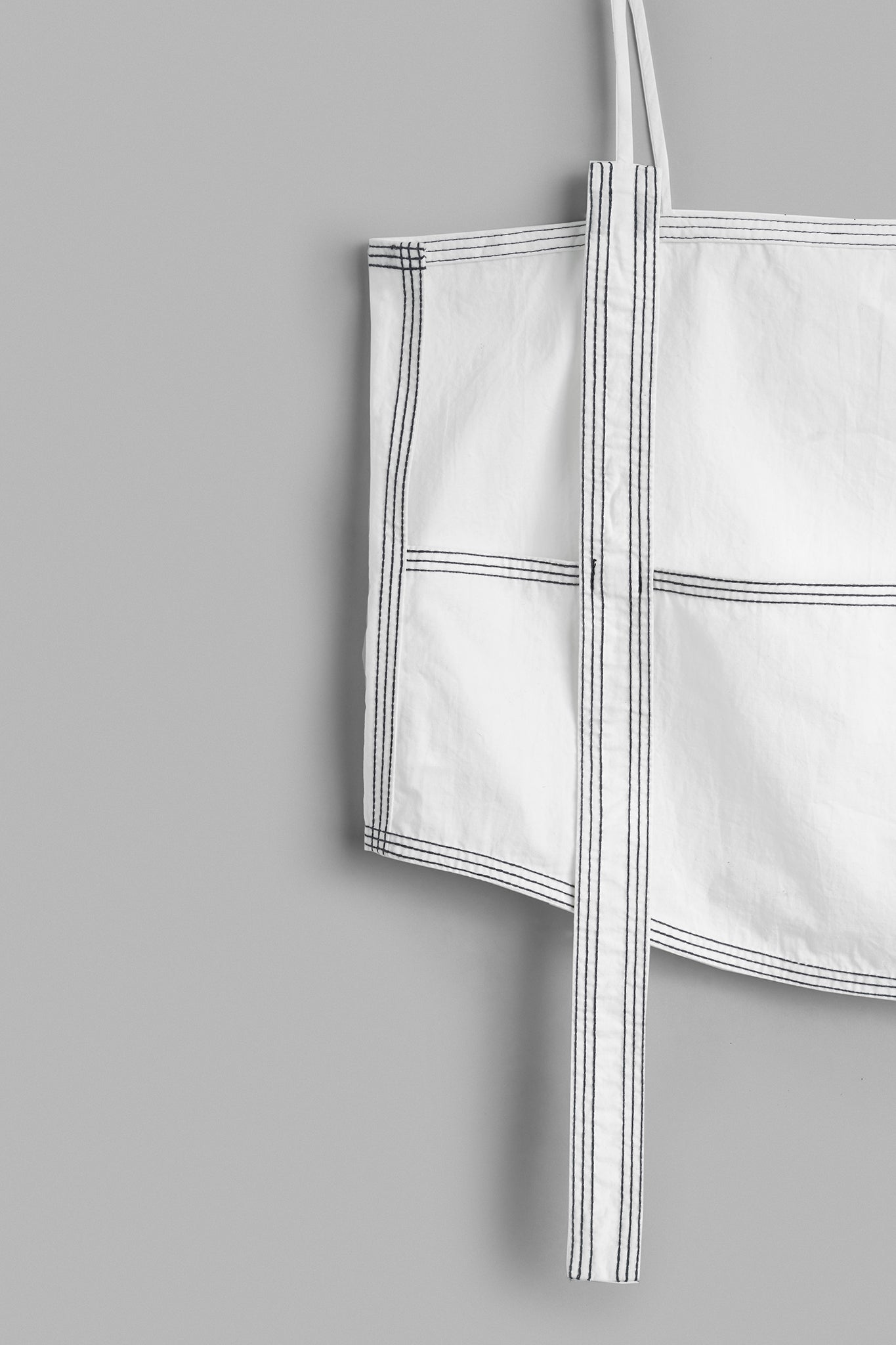 Cotton Strap Cropped Top - White