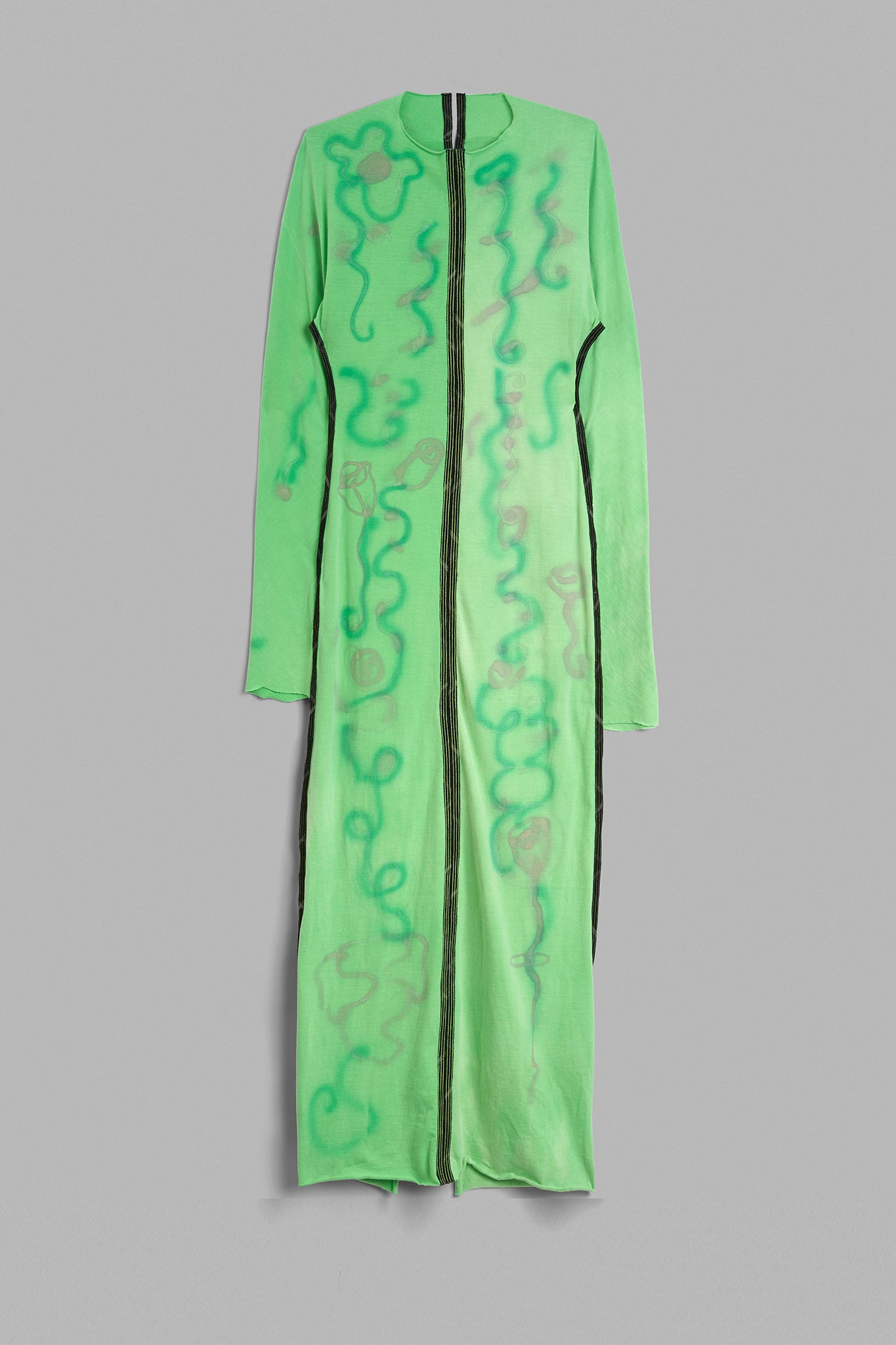 BEIRAxMAÍRA SENISE Biased Cotton Dress - Neon Green
