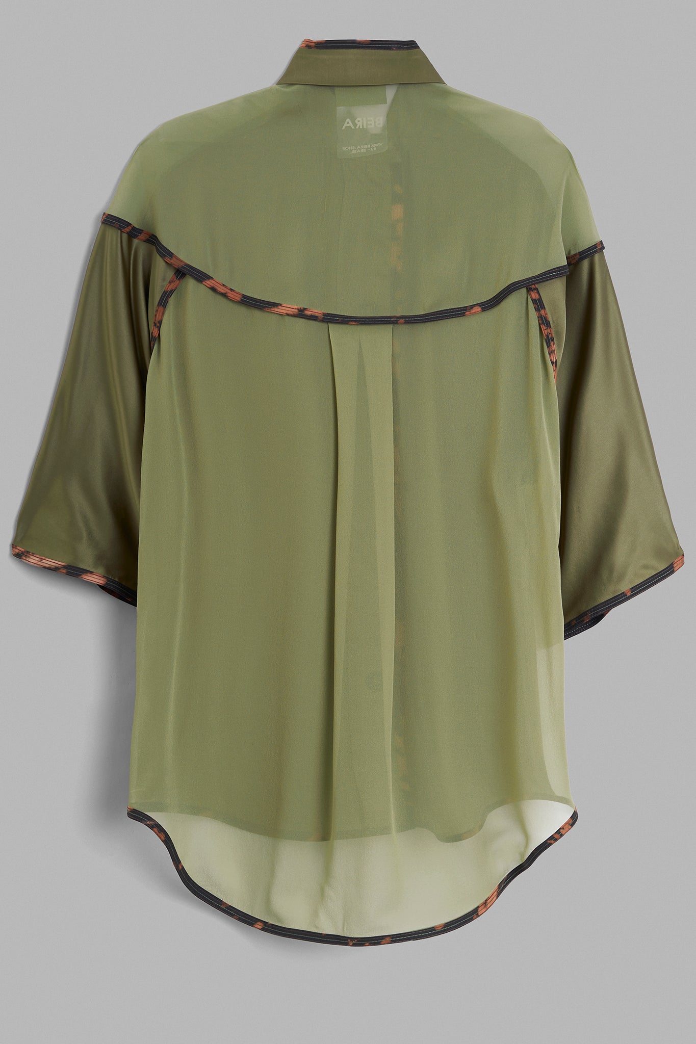 Silk Button-up Shirt - Olive