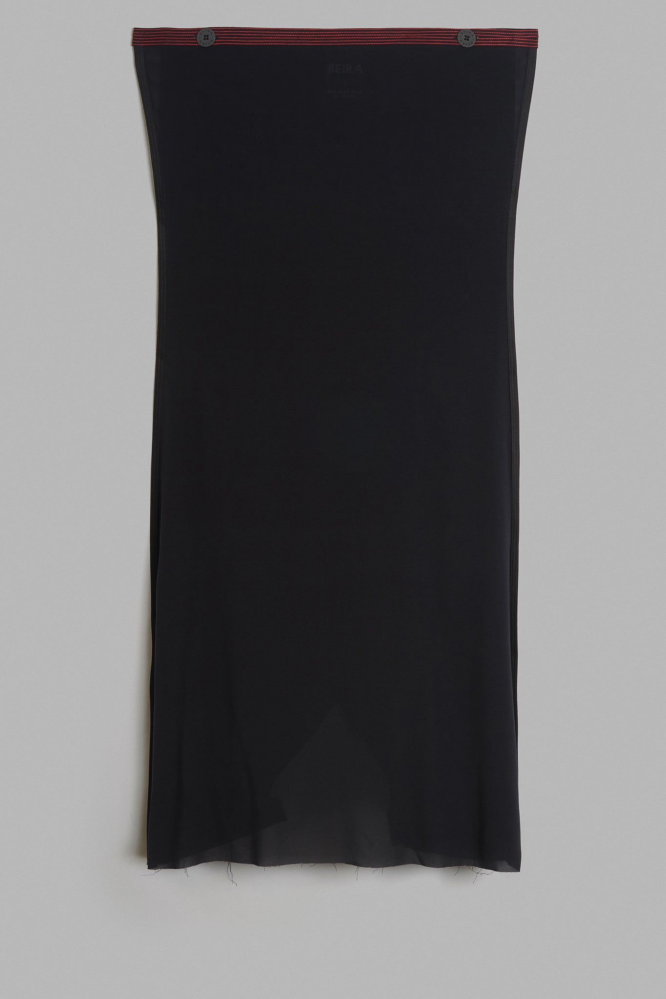 Silk Long Pencil Skirt - Black