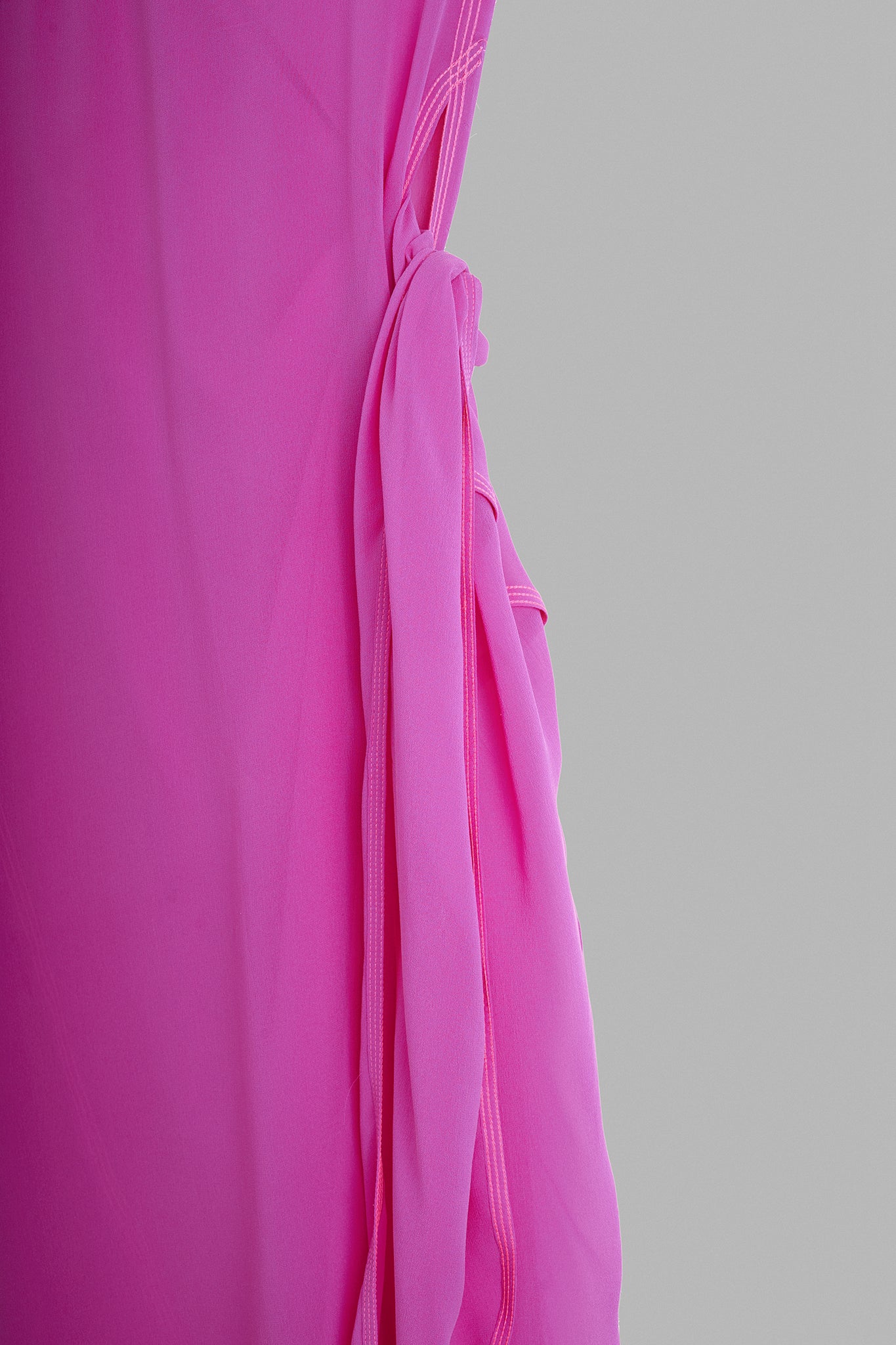 Wrap Silk Dress - Pink