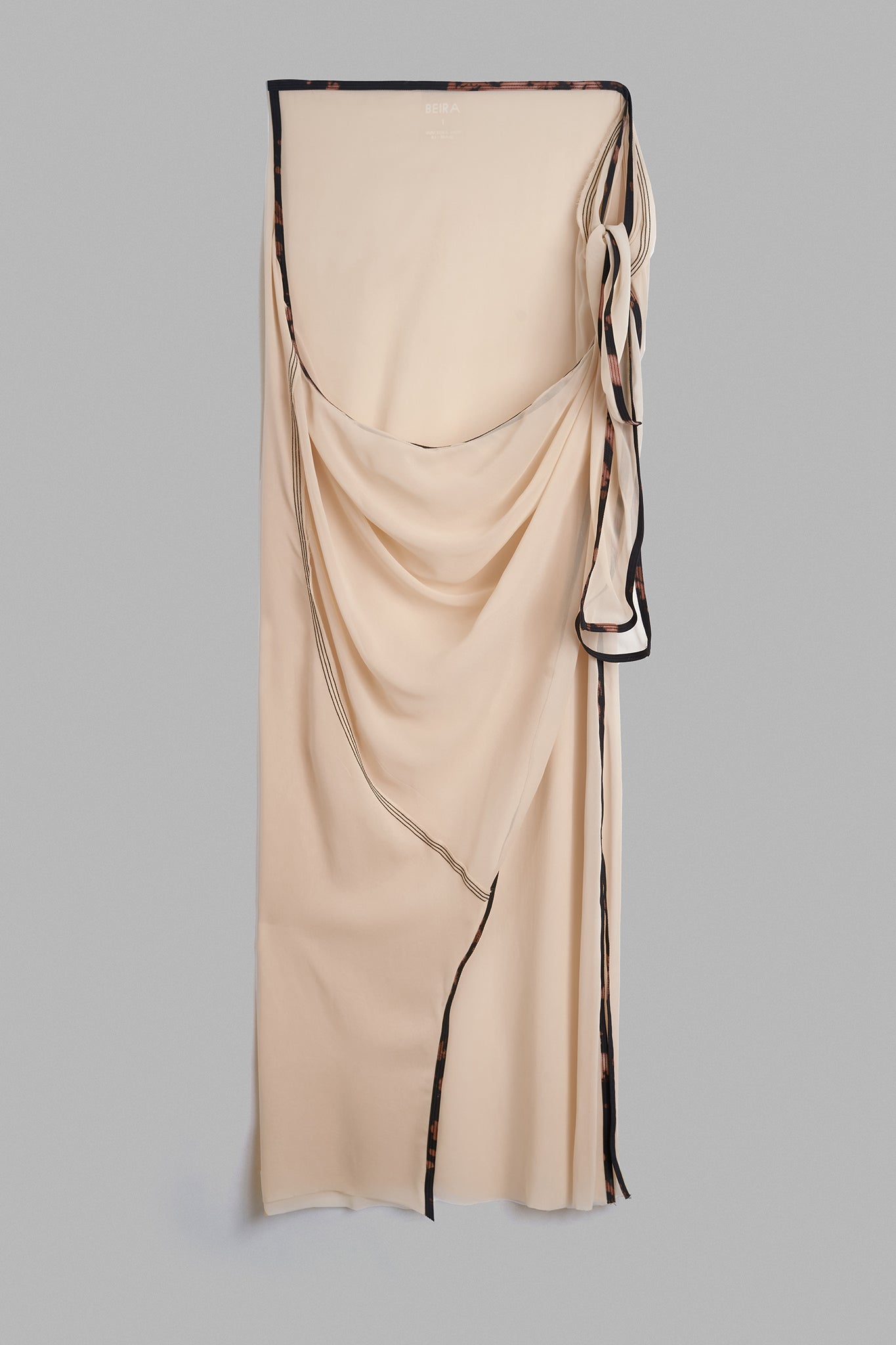 Self Tie Silk Dress - Sand