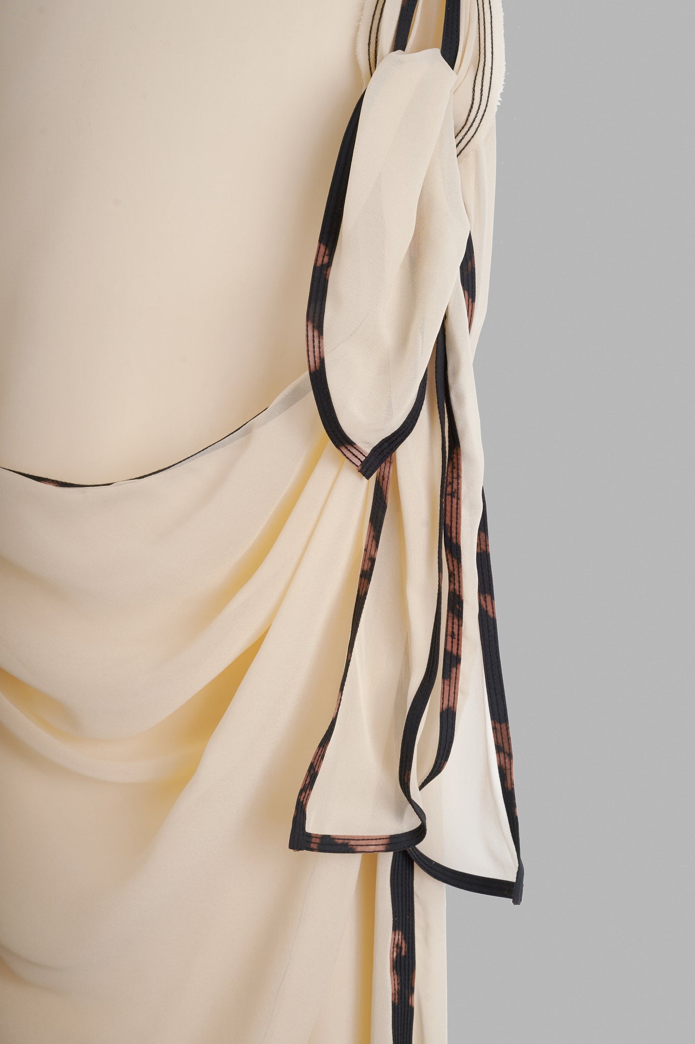 Self Tie Silk Dress - Sand