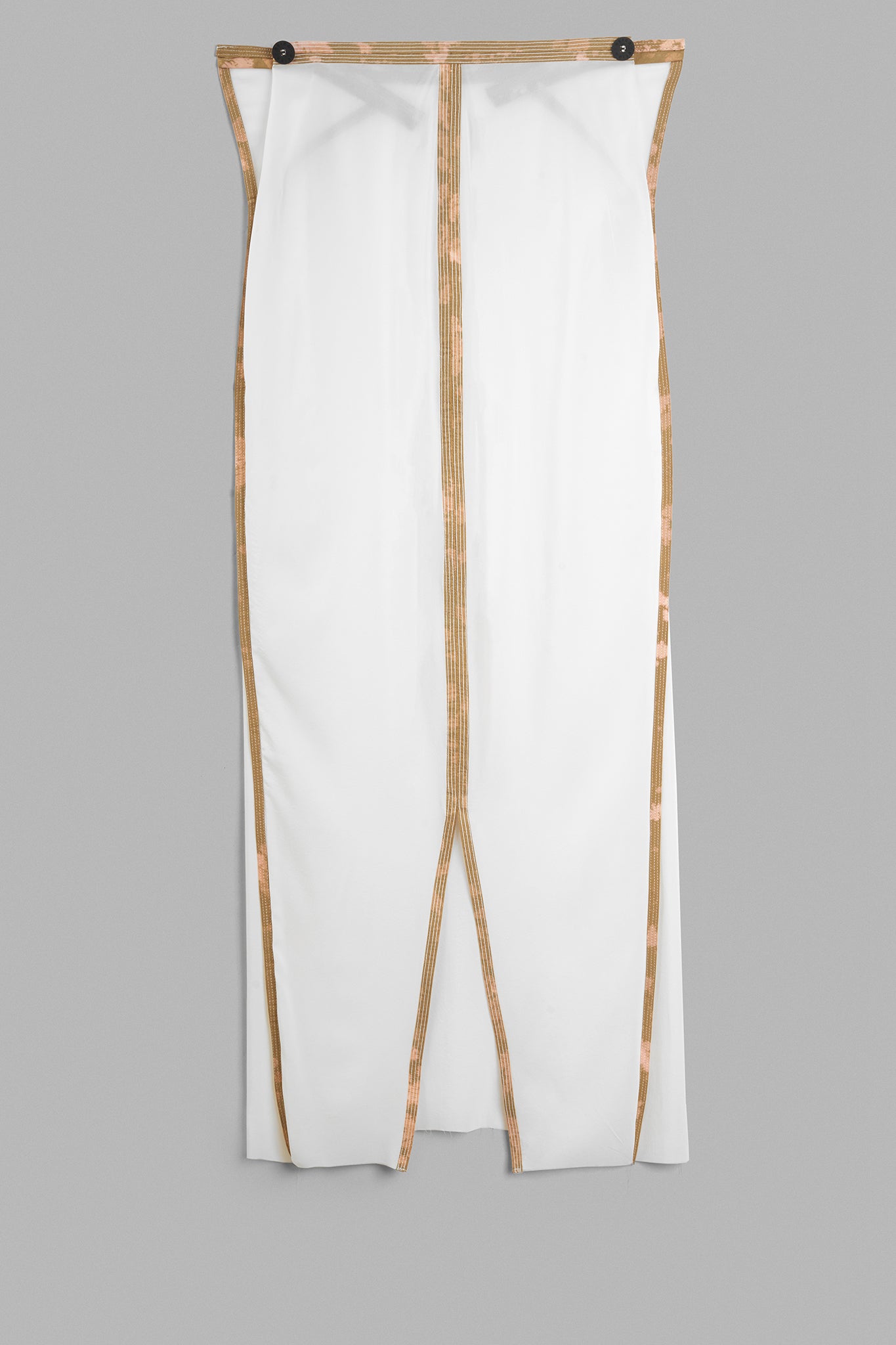 Silk Pencil Maxi Skirt - White