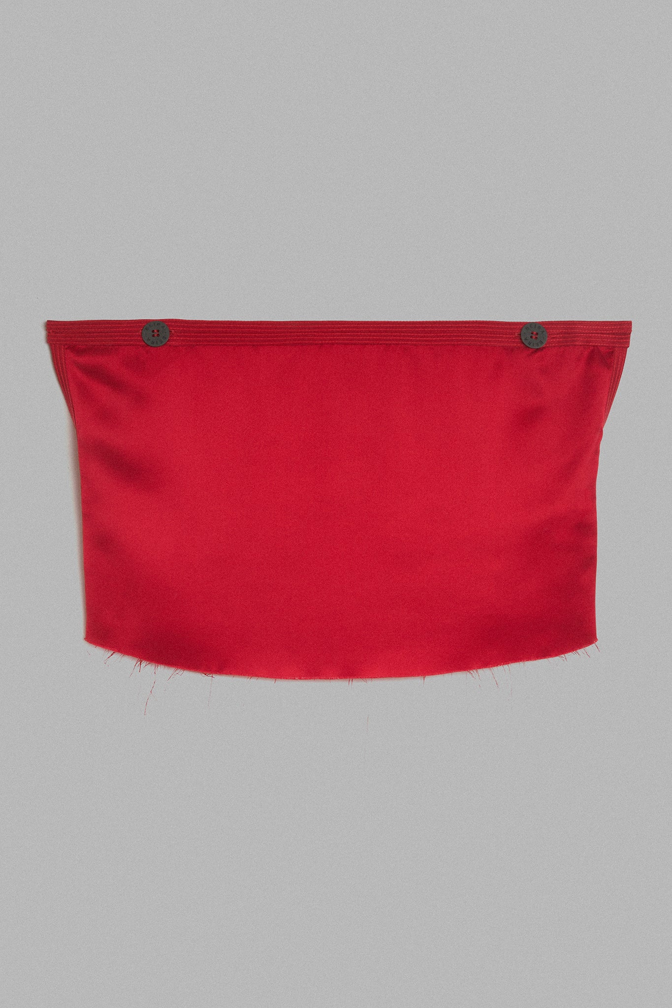 Satin Silk Bandeau Top - Red