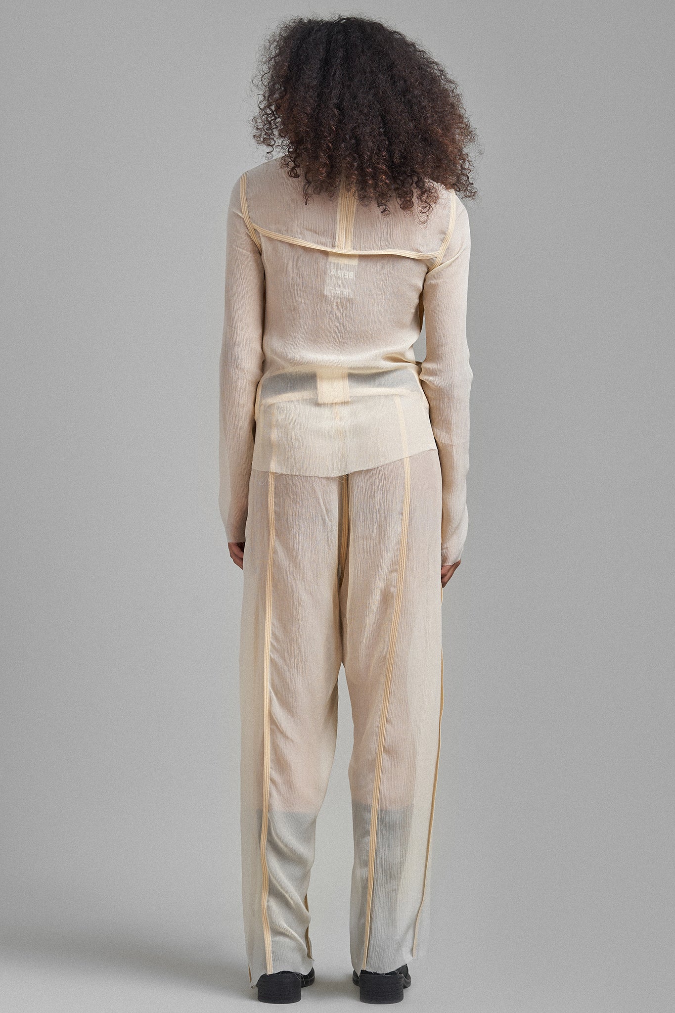 Chiffon Silk Mara Pants - Ivory