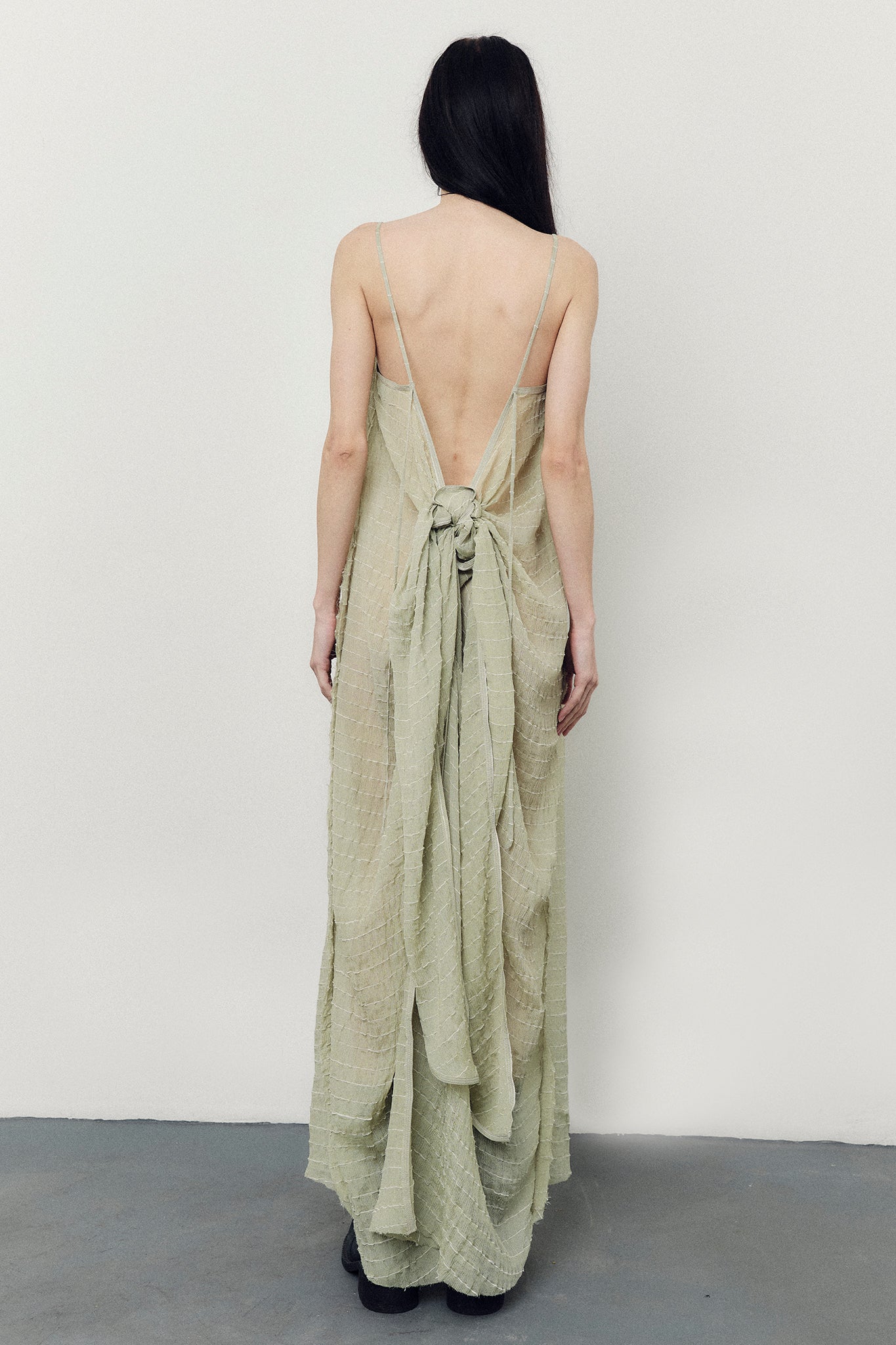 Textured Silk Barbara Dress - Mint