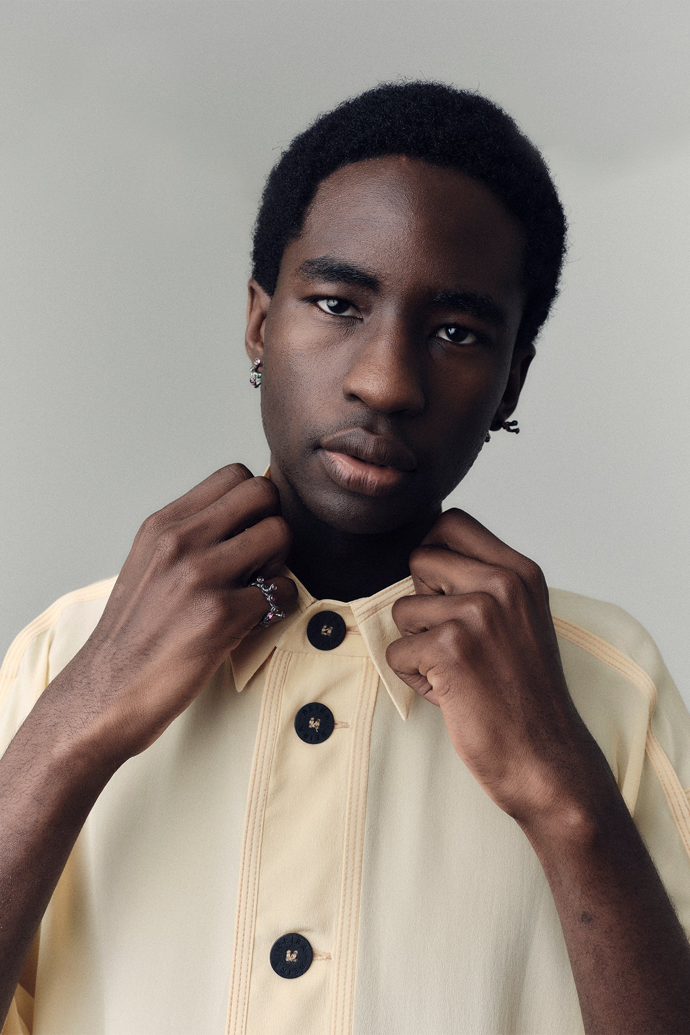 Silk Oversize-Fit Shirt - Butter Yellow