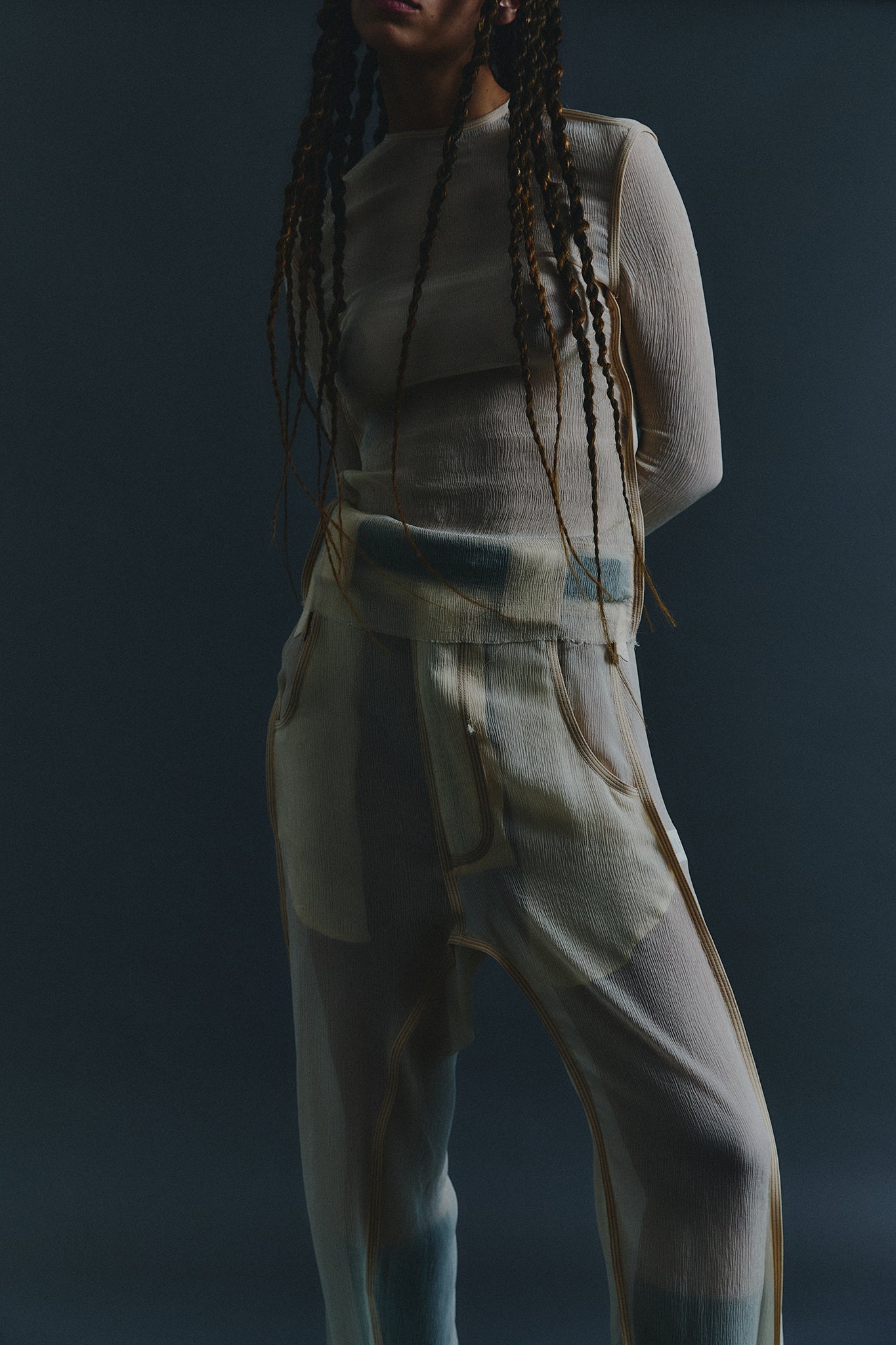 Chiffon Silk Mara Pants - Ivory