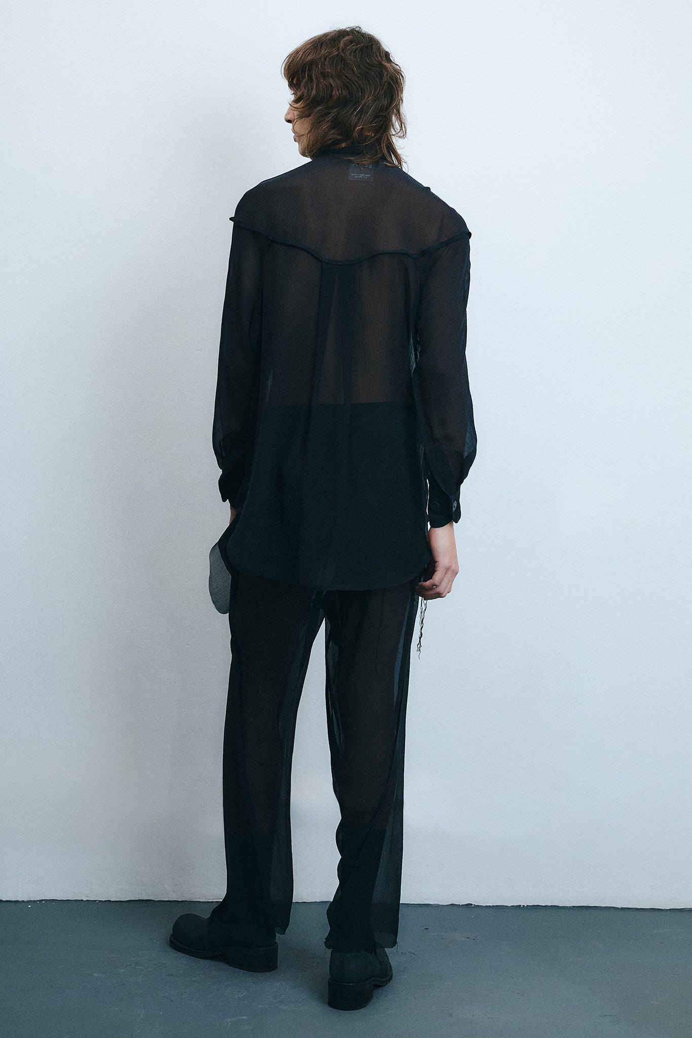 Chiffon Silk Pirate Pants- Black