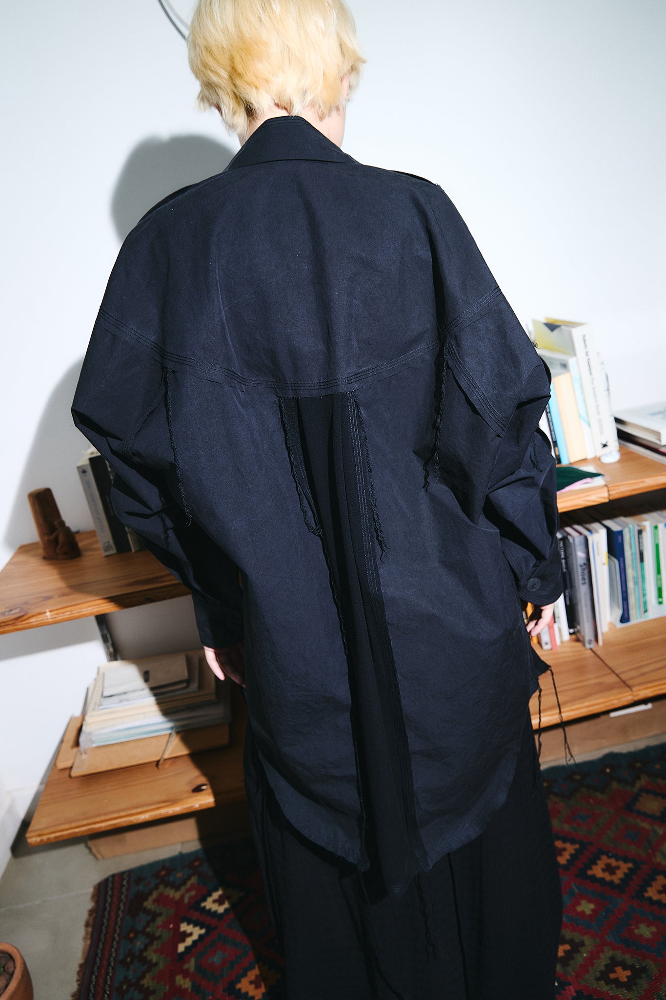 Relaxed Cotton&Silk Shirt - Black