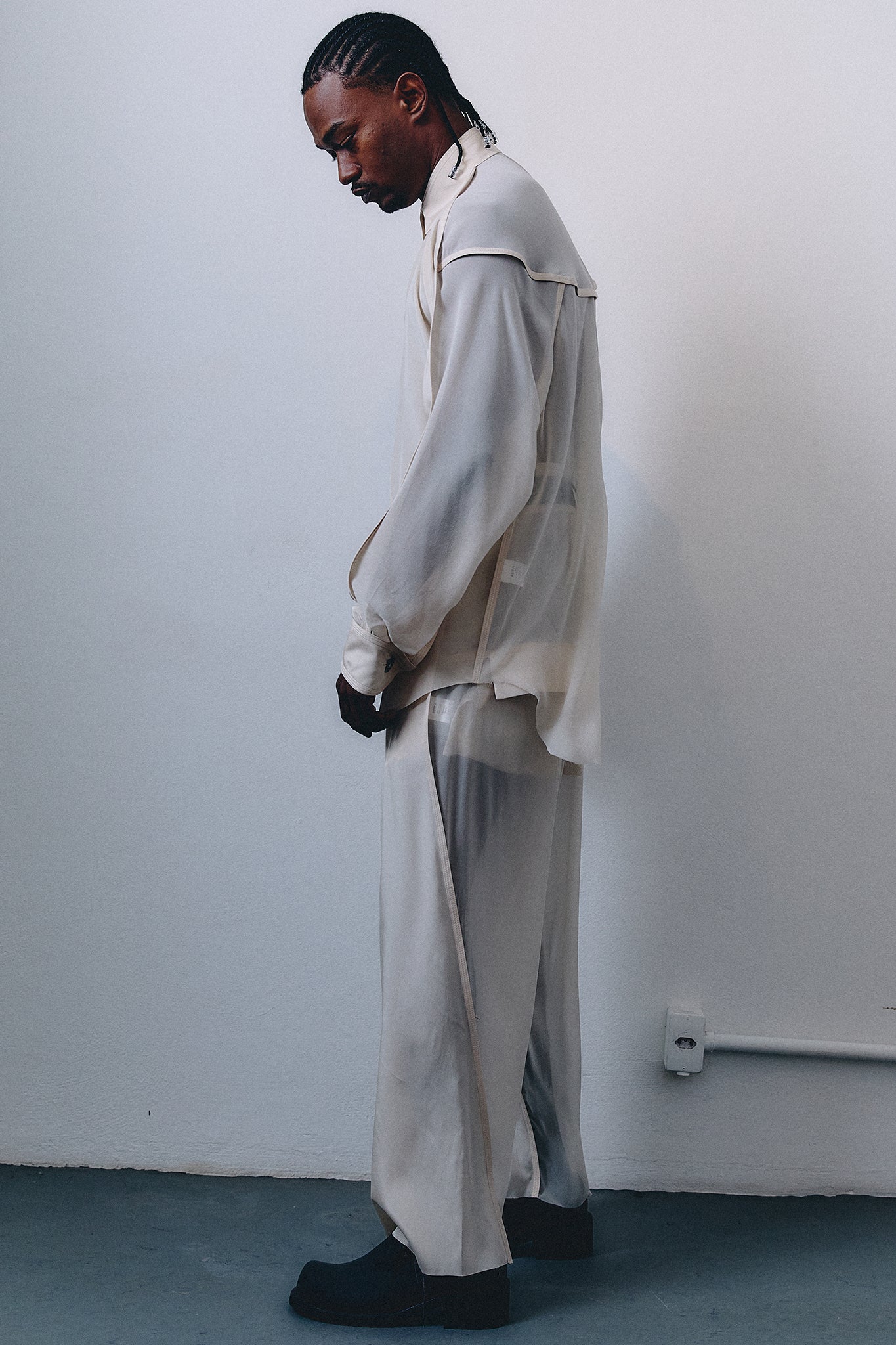 Double Silk Pants - Off White