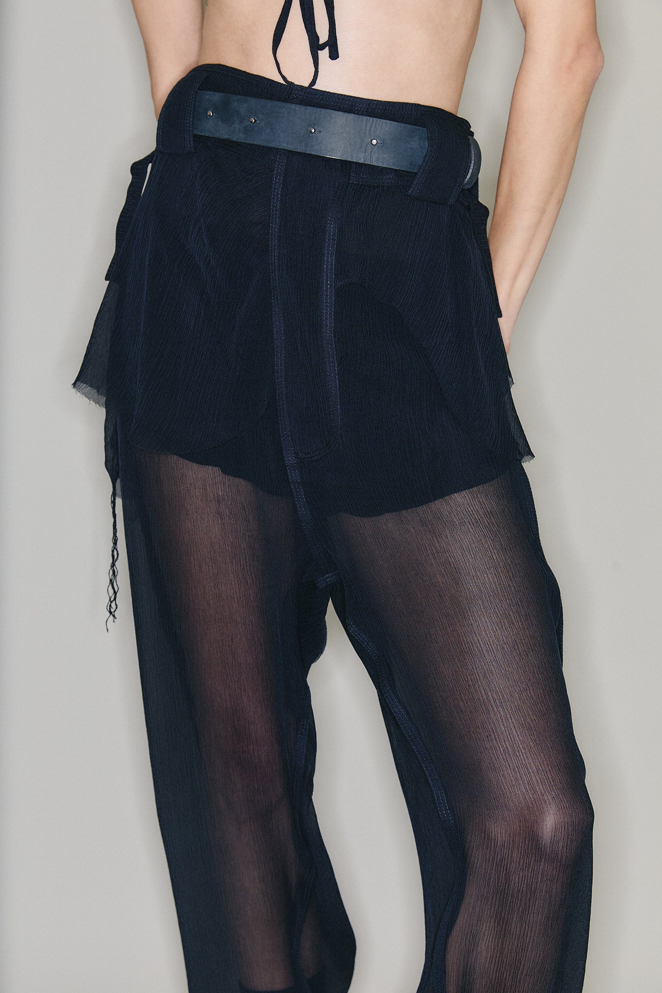 Chiffon Silk Pirate Pants- Black