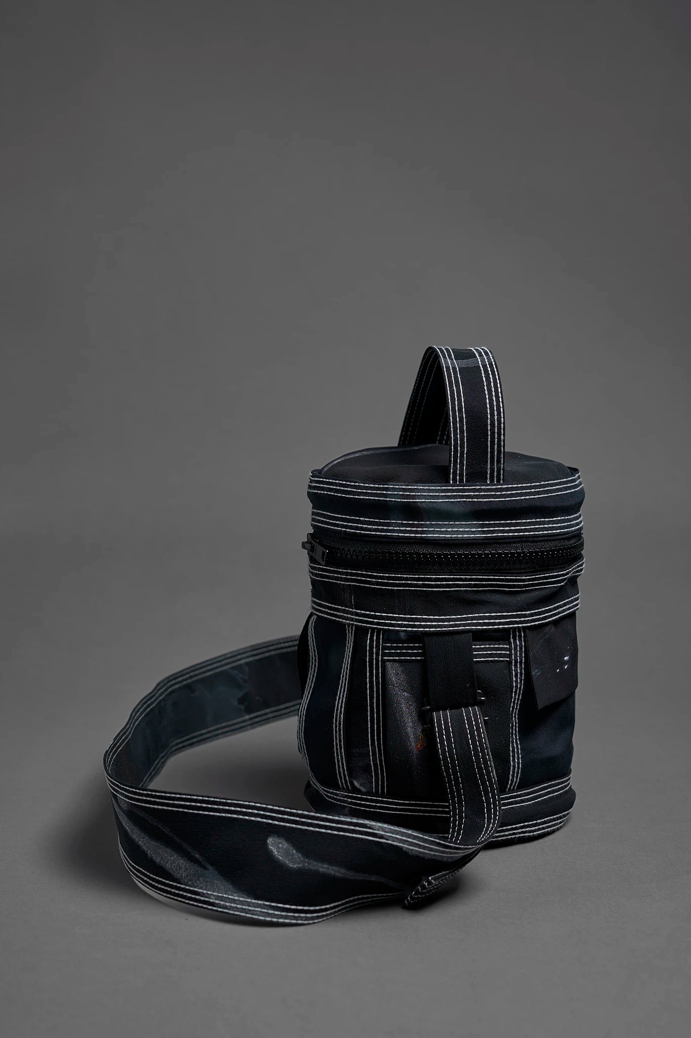 Collab Silk Barrel Bag - Black