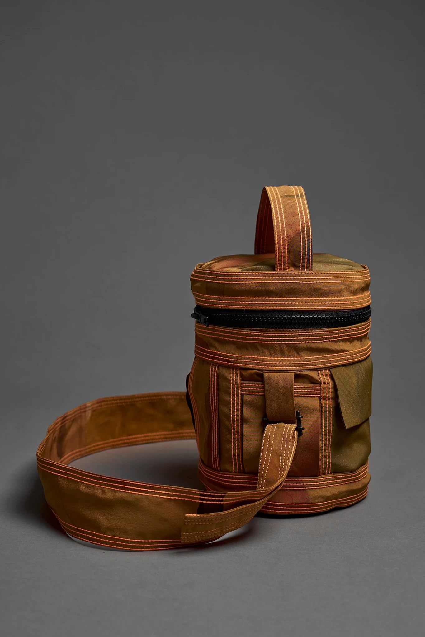 Collab Silk Barrel Bag - Golden