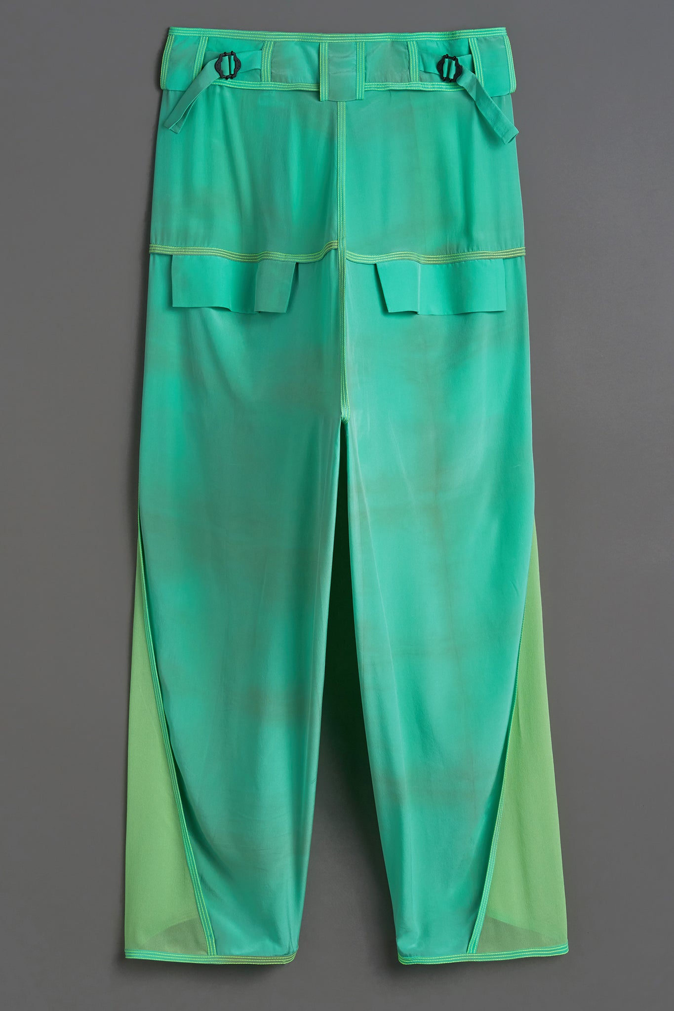 Silk Side Buckle Trousers -  Mint&Acqua