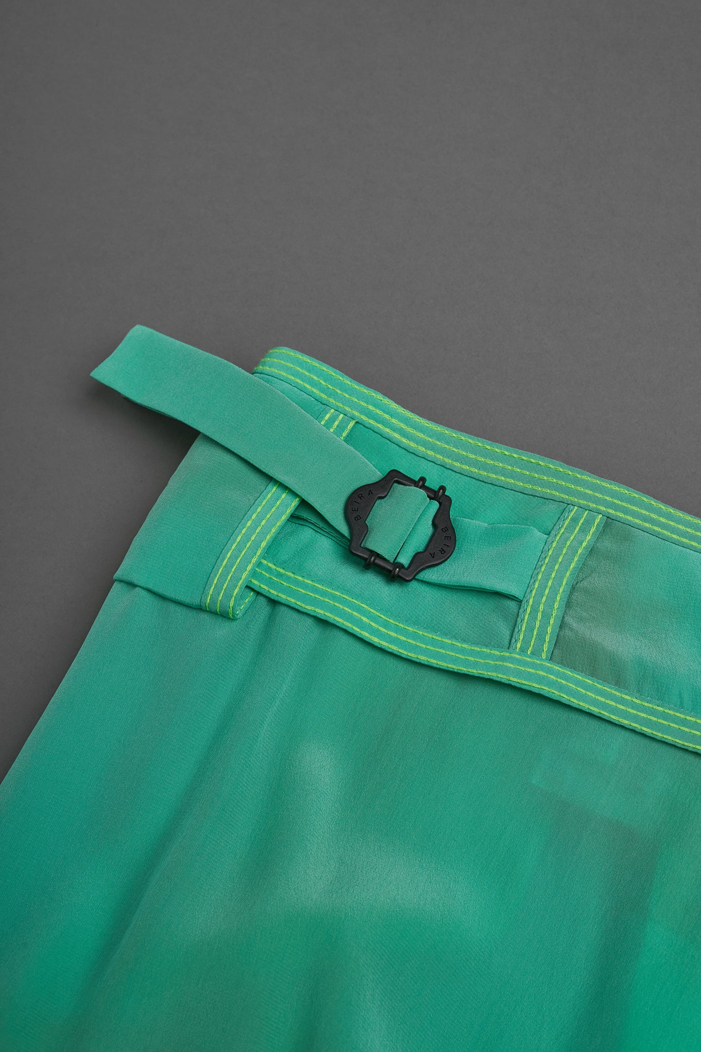 Silk Side Buckle Trousers -  Mint&Acqua
