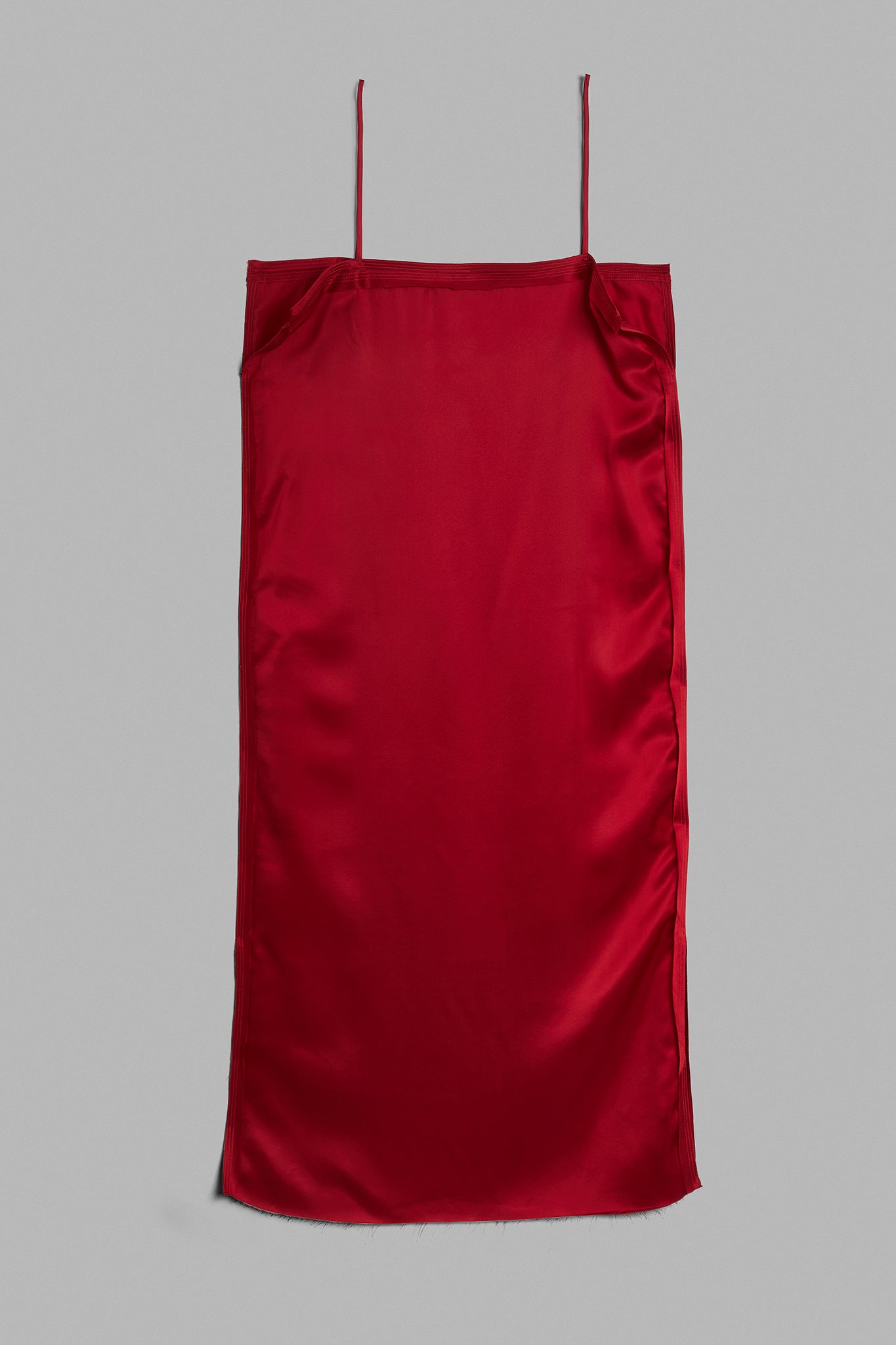 Silk Strap Dress - Red