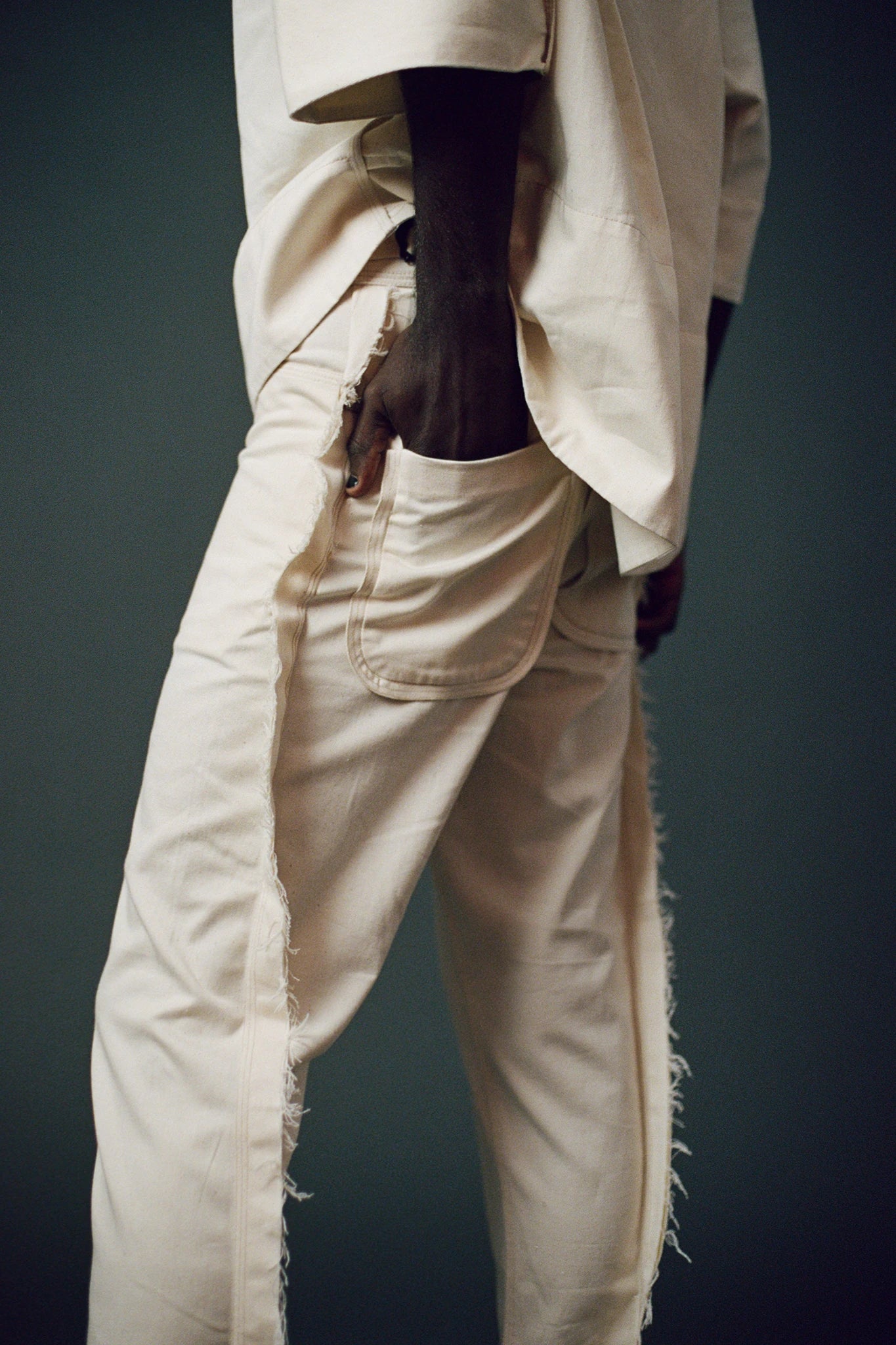 Archive Organic Cotton Twill Hairy Pants - Raw