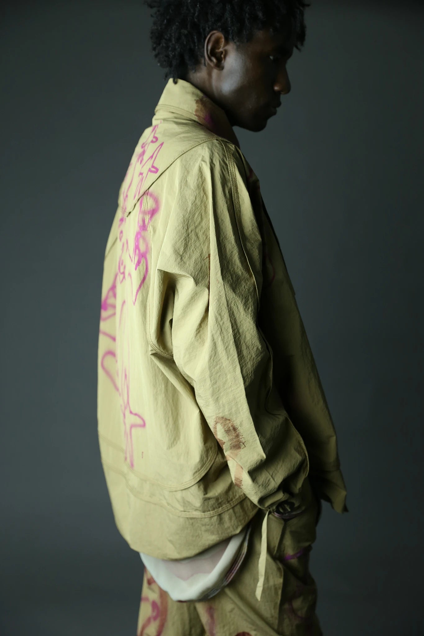 Collab Nylon-Cotton Sail Jacket - Khaki
