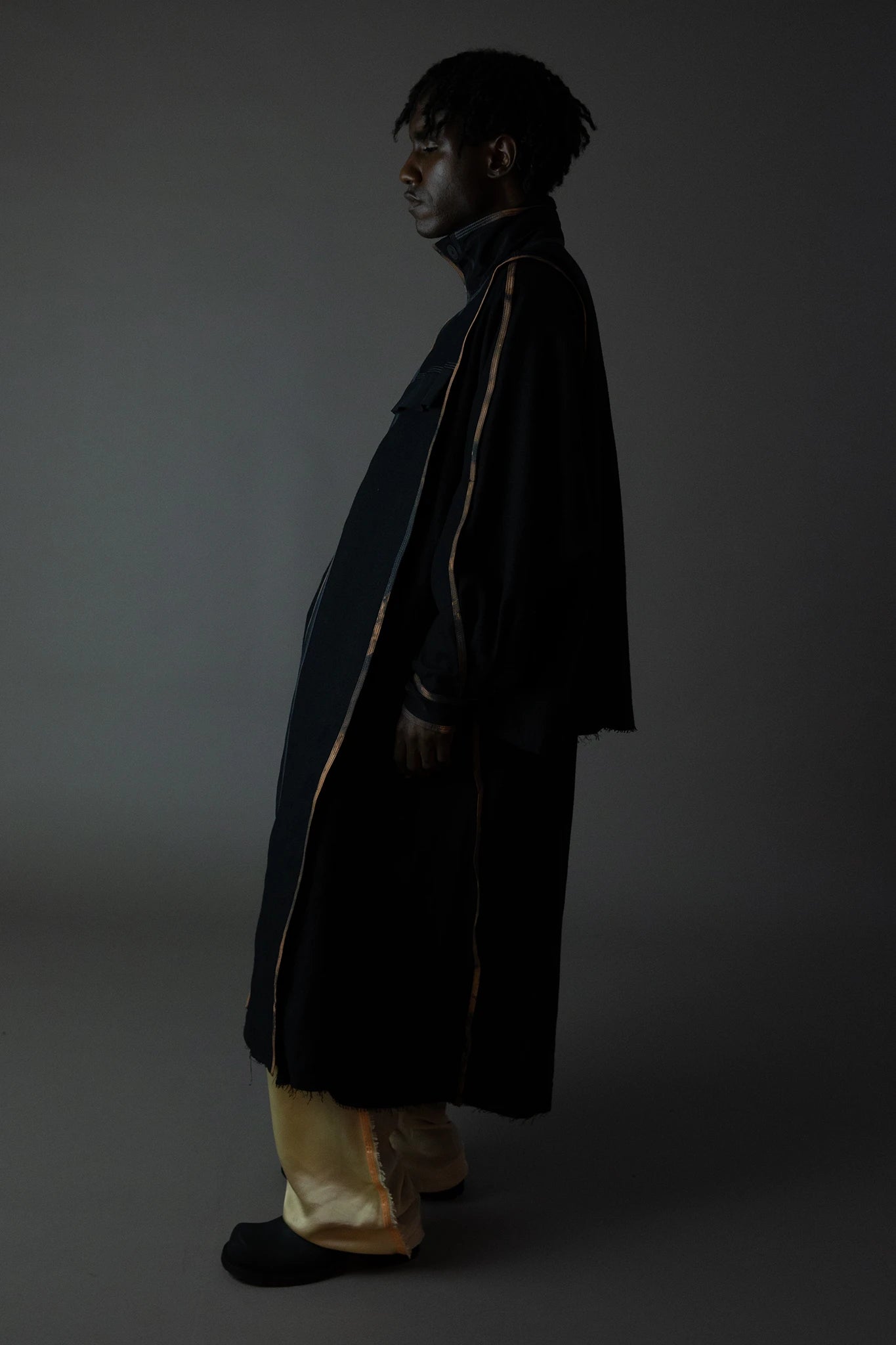 Long Wool Parka - Black